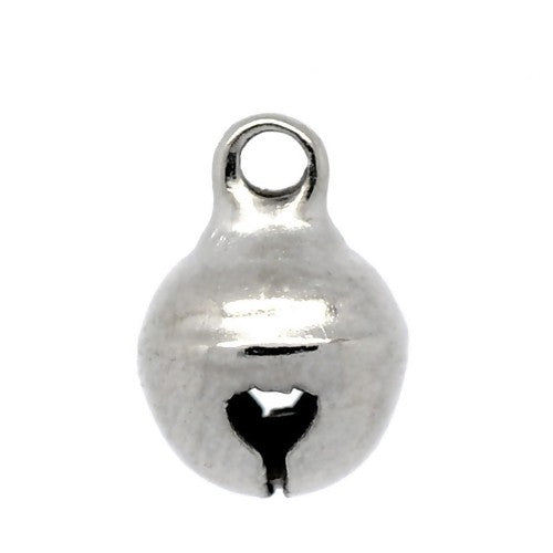 Bells 10pcs Silver Tone Bells Charm Pendants 11x8mm