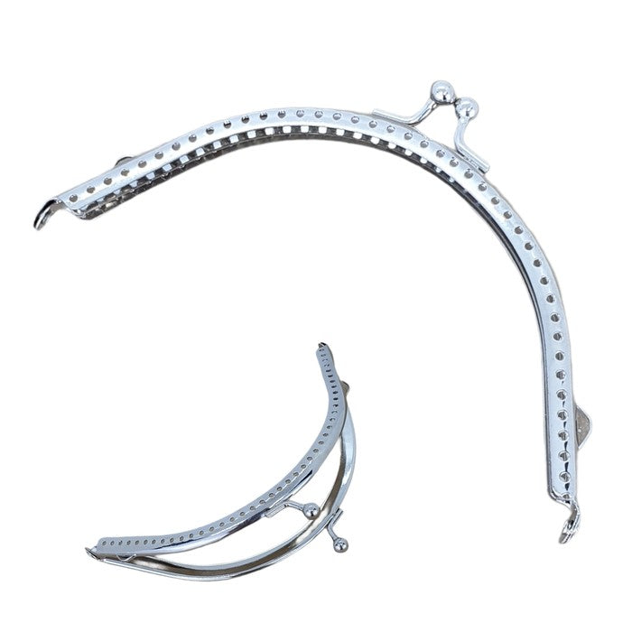 Purse Bag Silver Tone Metal Semi Circle Frame 12.6cm DIY Bag Making Beg