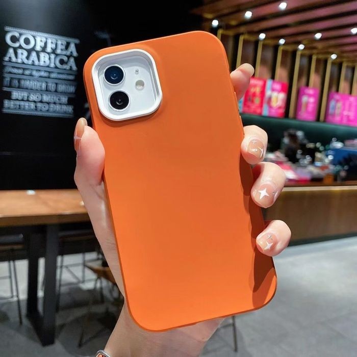 iPhone 12 13 iP12 12Pro 12ProMax iP13 13Pro 13ProMax Silicone Case Casing Cover TPU Protection Shockproof Plain Solid Color