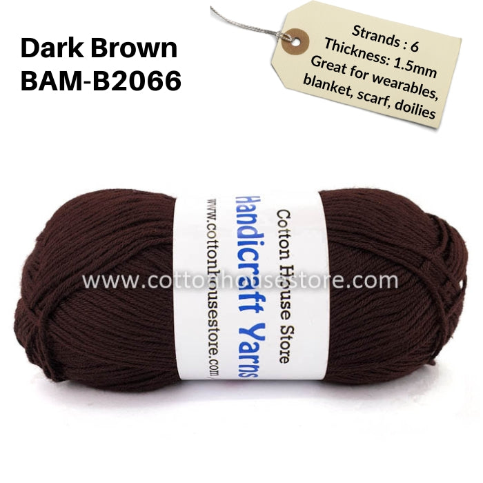 Bamboo 50g 40-50g 6 Strands 1.5mm Benang Kait Yarn BAM