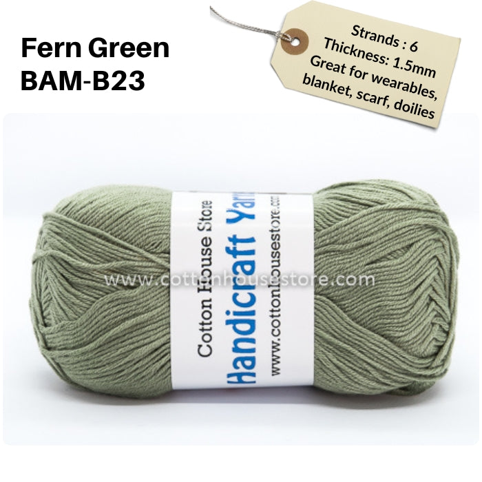 Bamboo 50g 40-50g 6 Strands 1.5mm Benang Kait Yarn BAM