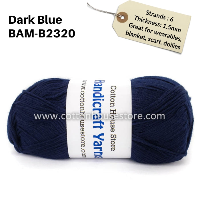 Bamboo 50g 40-50g 6 Strands 1.5mm Benang Kait Yarn BAM