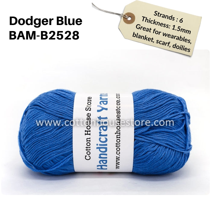 Bamboo 50g 40-50g 6 Strands 1.5mm Benang Kait Yarn BAM