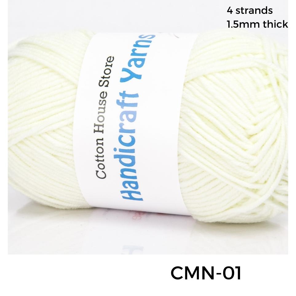 Cotton Mini 40-50g 4ply 1.5mm Milk Cotton Amigurumi Baby Benang Kait Yarn CMN