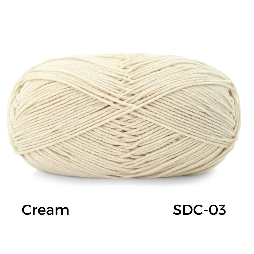 Soft Dream Cotton 100gm 2mm 5 ply Page01 Benang Kait Yarn SDC