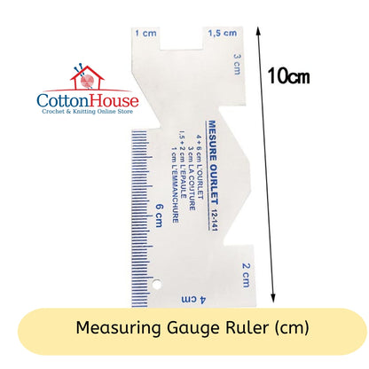 Metal Measuring Gauge Ruler for Sewing Quilting Craft