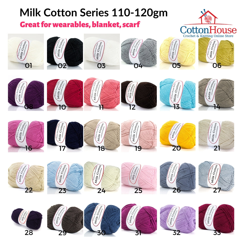 Milk Cotton Series 110-120g 5ply 2mm Amigurumi Baby Benang Kait Yarn Page01 MCS