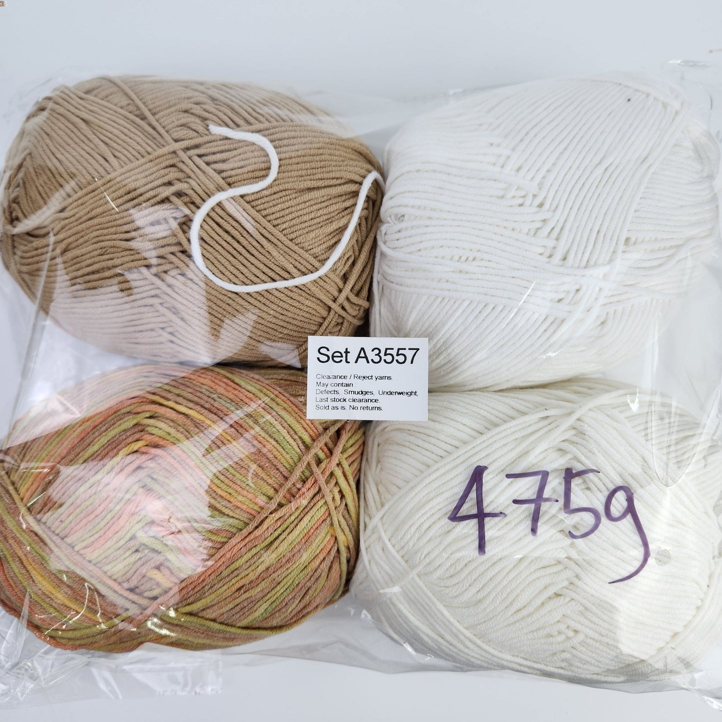 Milk Cotton Series MCS Clearance / Reject yarns (4 balls per pack) Benang Kait
