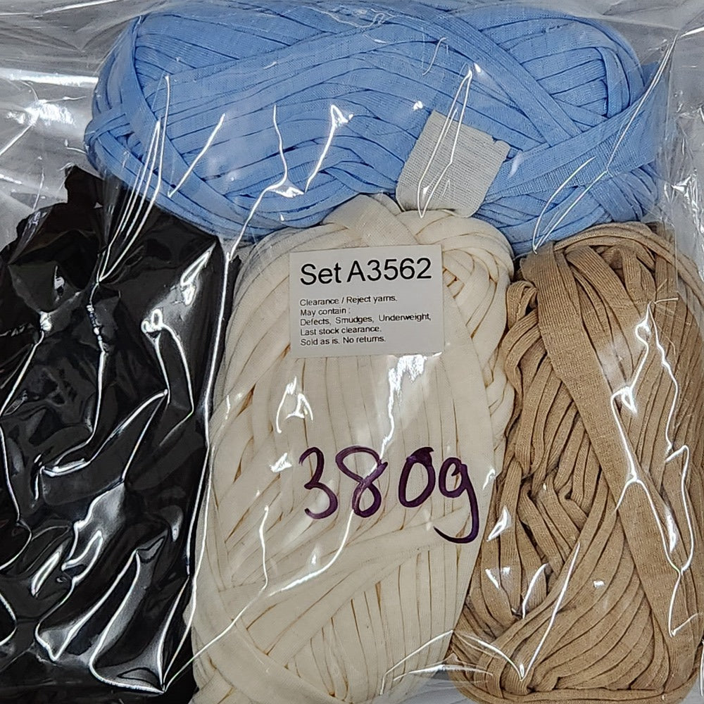 T-Shirt Yarn TSP Clearance / Reject yarns (4 balls per pack) Benang Kait