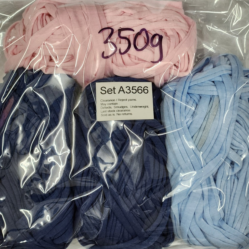 T-Shirt Yarn TSP Clearance / Reject yarns (4 balls per pack) Benang Kait