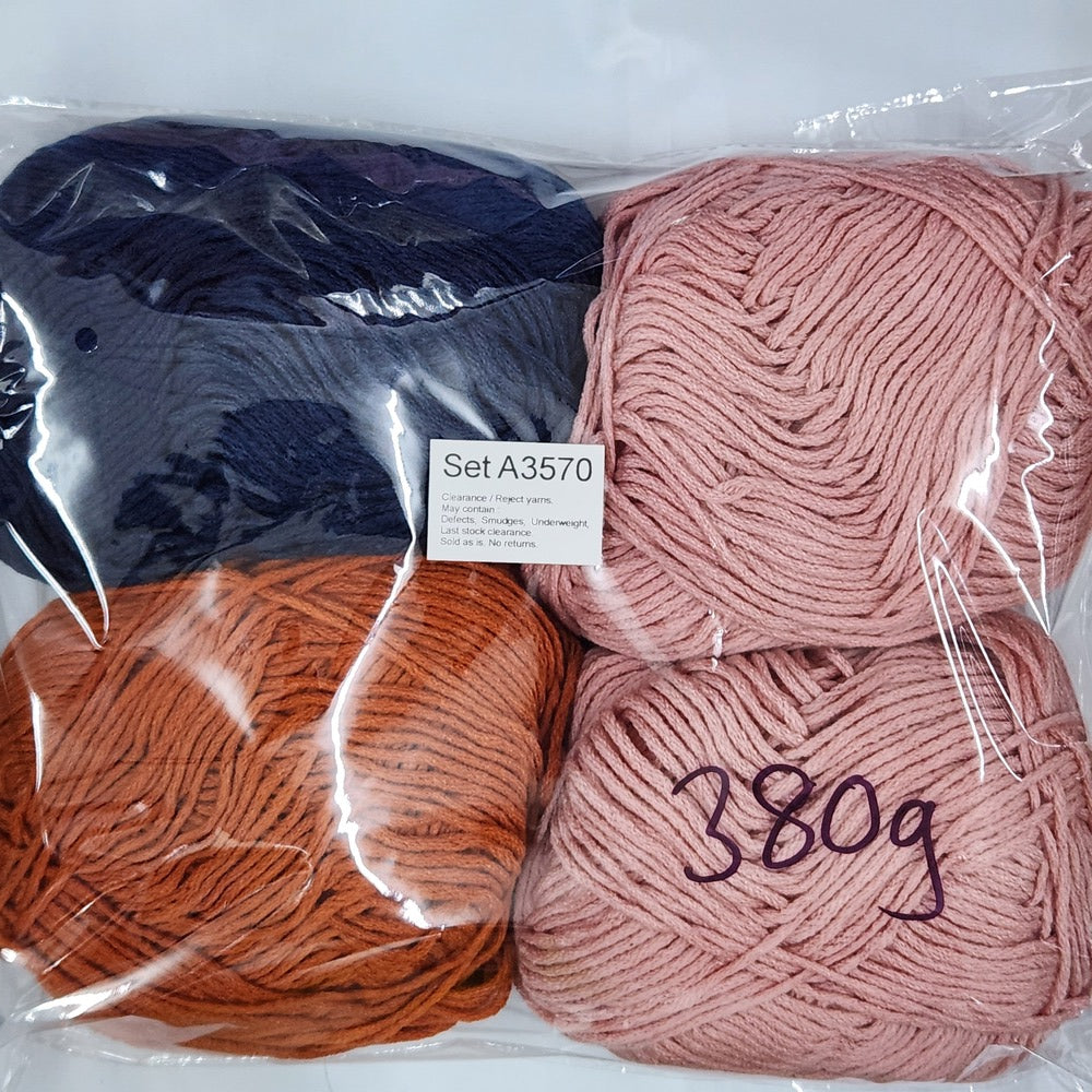 Cloud Soft Acrylic CSA Clearance / Reject yarns (4 balls per pack) Benang Kait