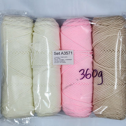 Economy Cotton ECA2 Clearance / Reject yarns (5 balls per pack) Benang Kait