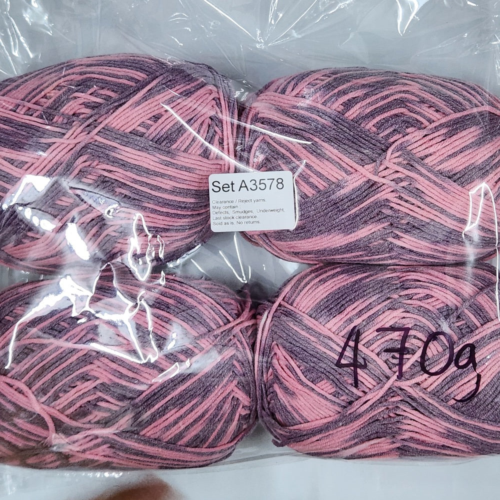 Milk Cotton Series MCS Clearance / Reject yarns (4 balls per pack) Benang Kait