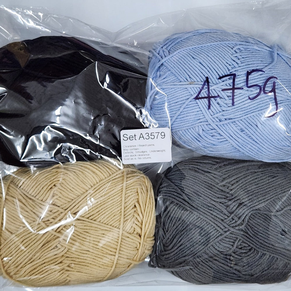 Milk Cotton Series MCS Clearance / Reject yarns (4 balls per pack) Benang Kait