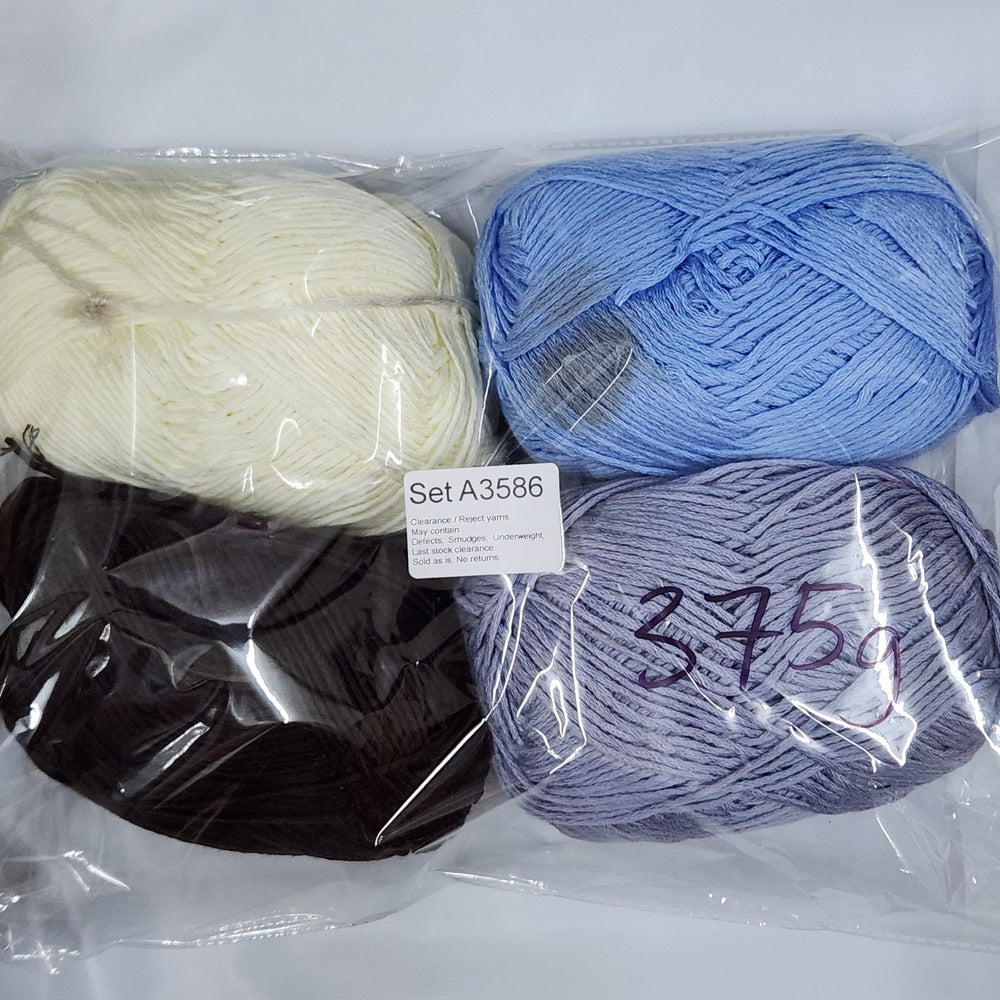 Soft Baby Acrylic SBC Clearance / Reject yarns (4 balls per pack) Benang Kait