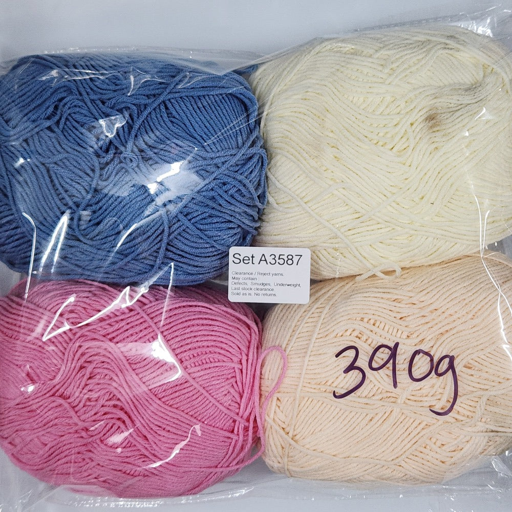 Soft Dream Cotton SDC Clearance / Reject yarns (4 balls per pack) Benang Kait