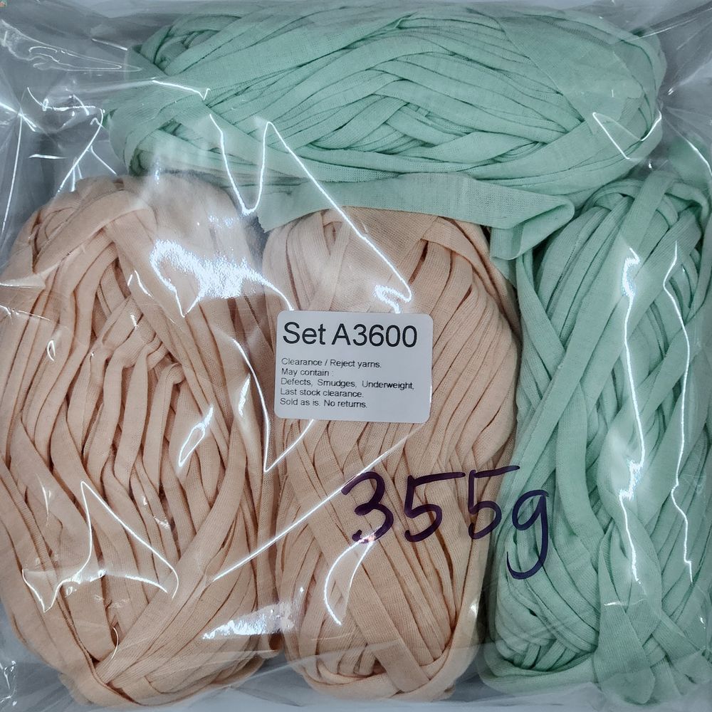 T-Shirt Yarn TSP Clearance / Reject yarns (4 balls per pack) Benang Kait