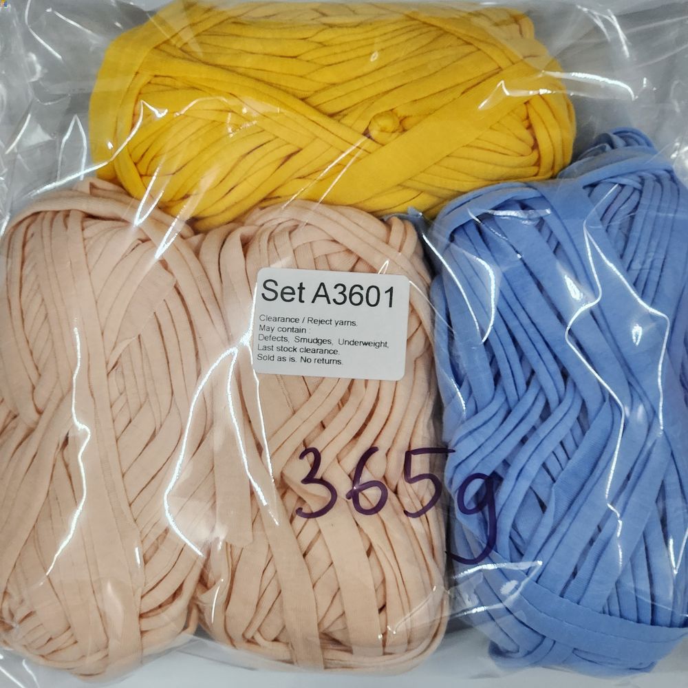 T-Shirt Yarn TSP Clearance / Reject yarns (4 balls per pack) Benang Kait