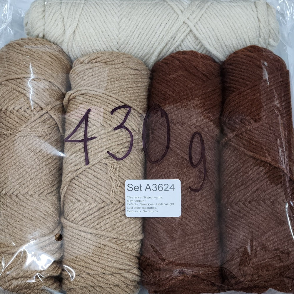 Economy Cotton ECA2 Clearance / Reject yarns (5 balls per pack) Benang Kait