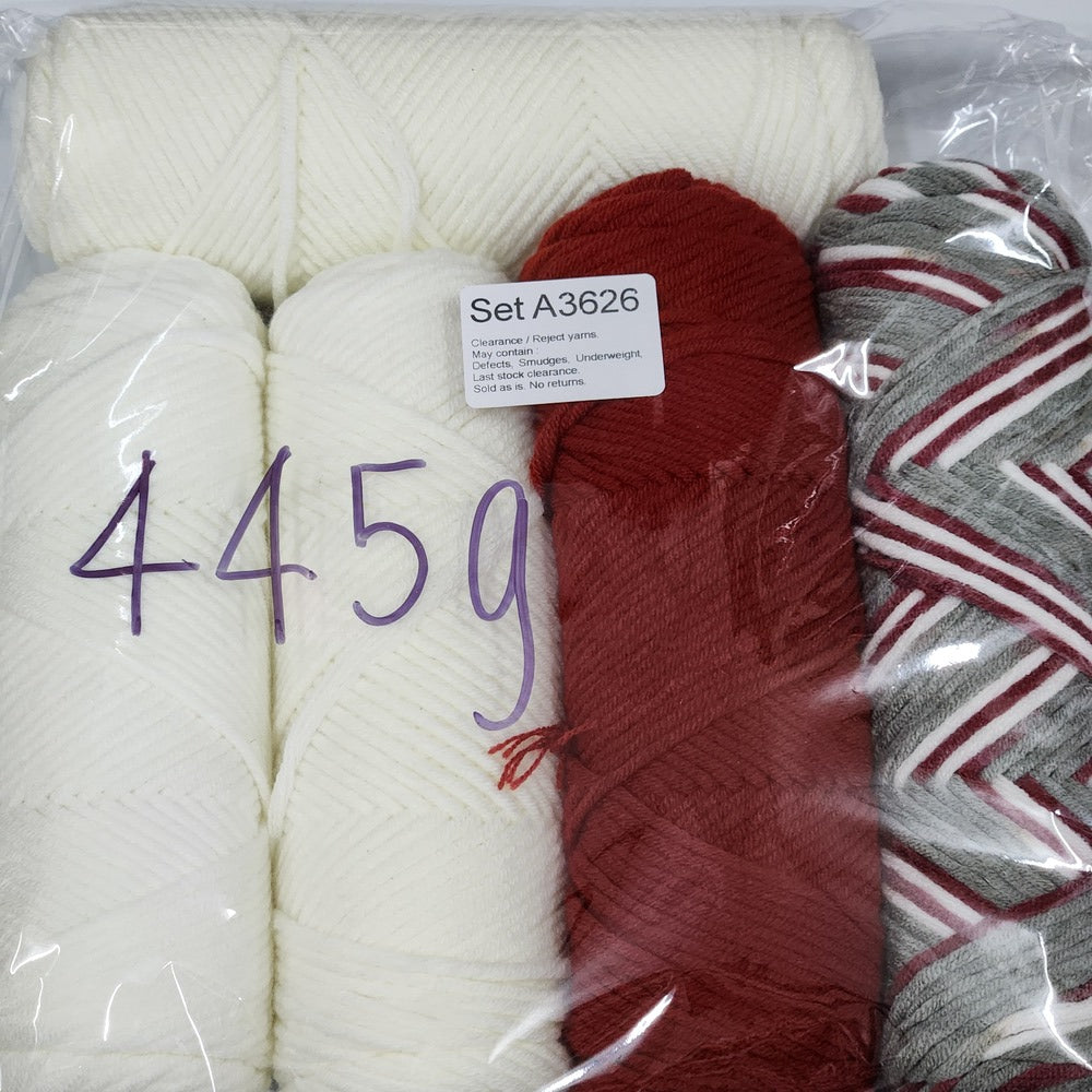 Economy Cotton ECA2 Clearance / Reject yarns (5 balls per pack) Benang Kait