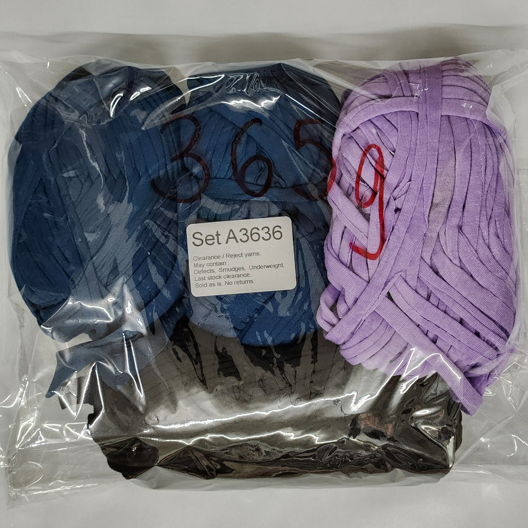 T-Shirt Yarn TSP Clearance / Reject yarns (4 balls per pack) Benang Kait