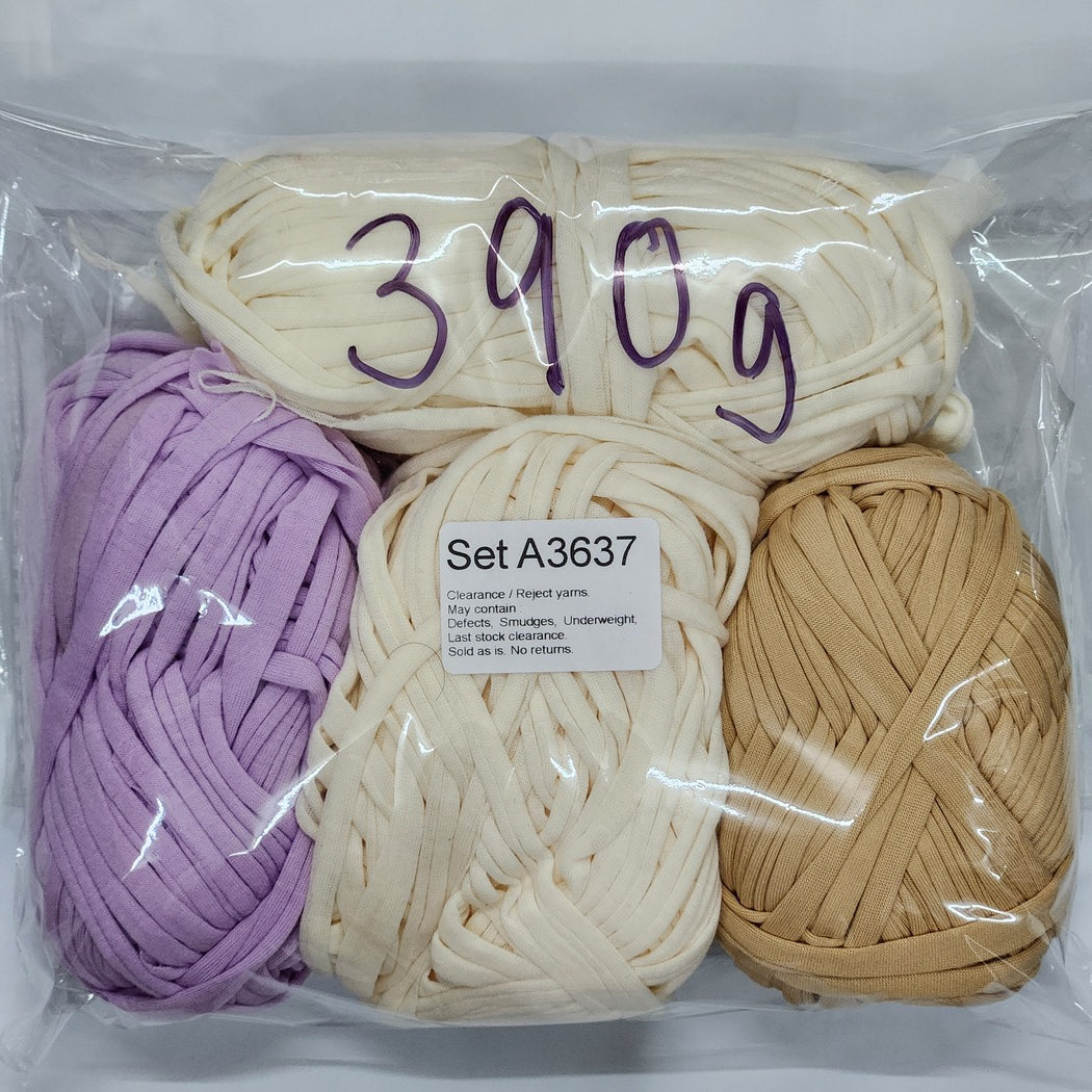 T-Shirt Yarn TSP Clearance / Reject yarns (4 balls per pack) Benang Kait