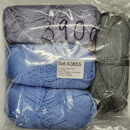 Soft Baby Acrylic SBC Clearance / Reject yarns (4 balls per pack) Benang Kait