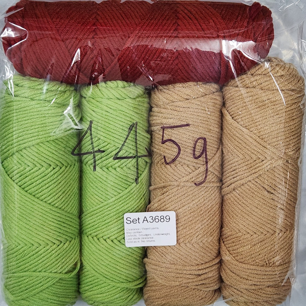 Economy Cotton ECA2 Clearance / Reject yarns (5 balls per pack) Benang Kait