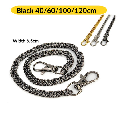 Purse Chain Handle Metal 40cm 60cm 100cm 120cm Gold Silver Black Tone DIY Bag Making Beg Rantai Besi