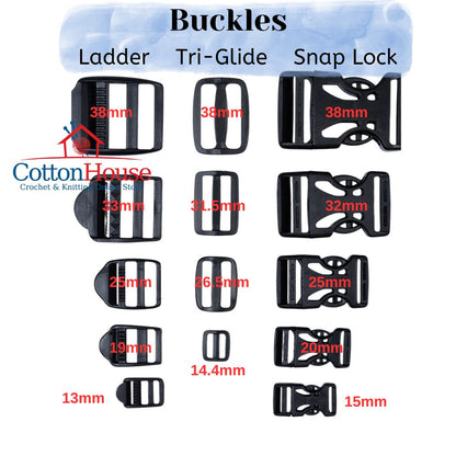 Buckles Side Release Tri-Glide Snap Lock Adjuster Slide Bag DIY Bag Making Beg