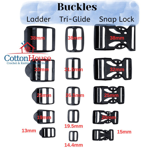 Buckles Side Release Tri-Glide Snap Lock Adjuster Slide Bag DIY Bag Making Beg