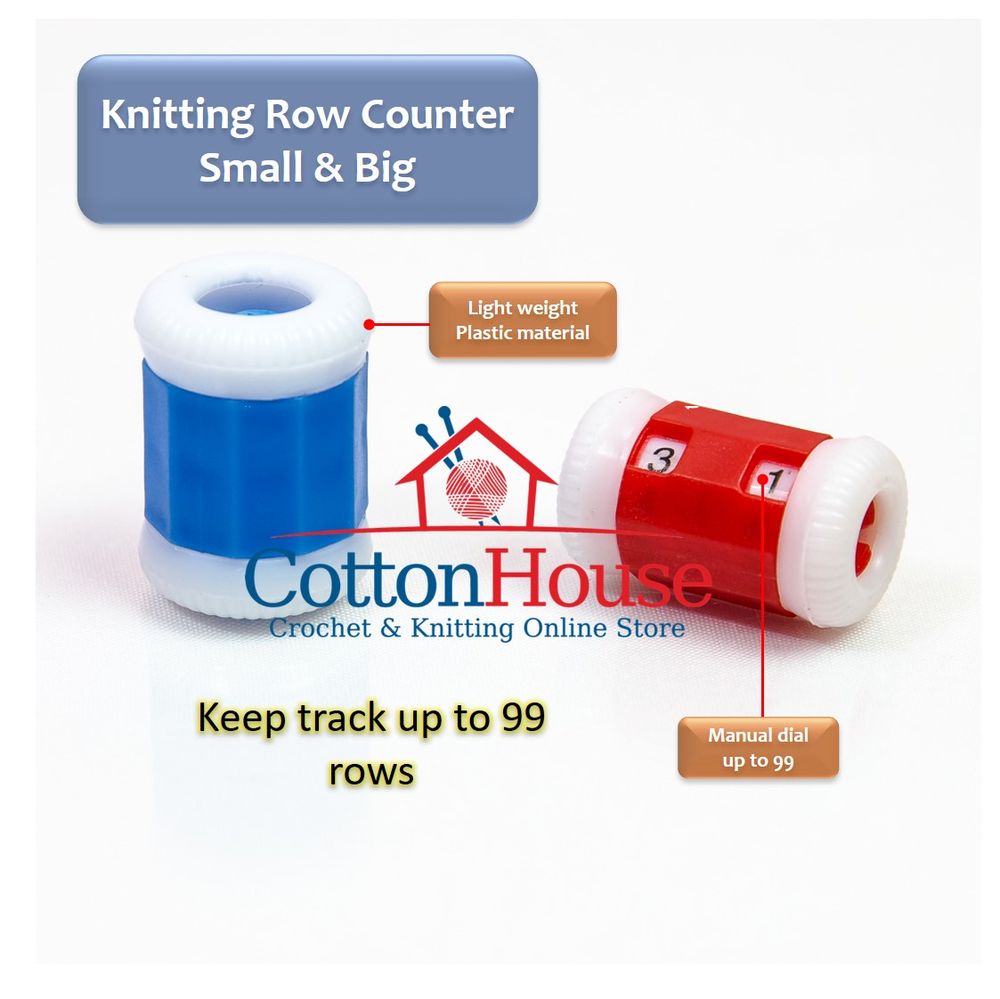 Knitting Row Counter 2pcs Small Big