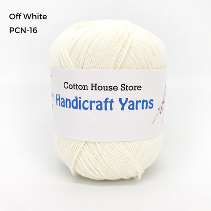 Pure Cotton 100% 1.0mm Halus Nipis 50gm Benang Kait Yarn PCN