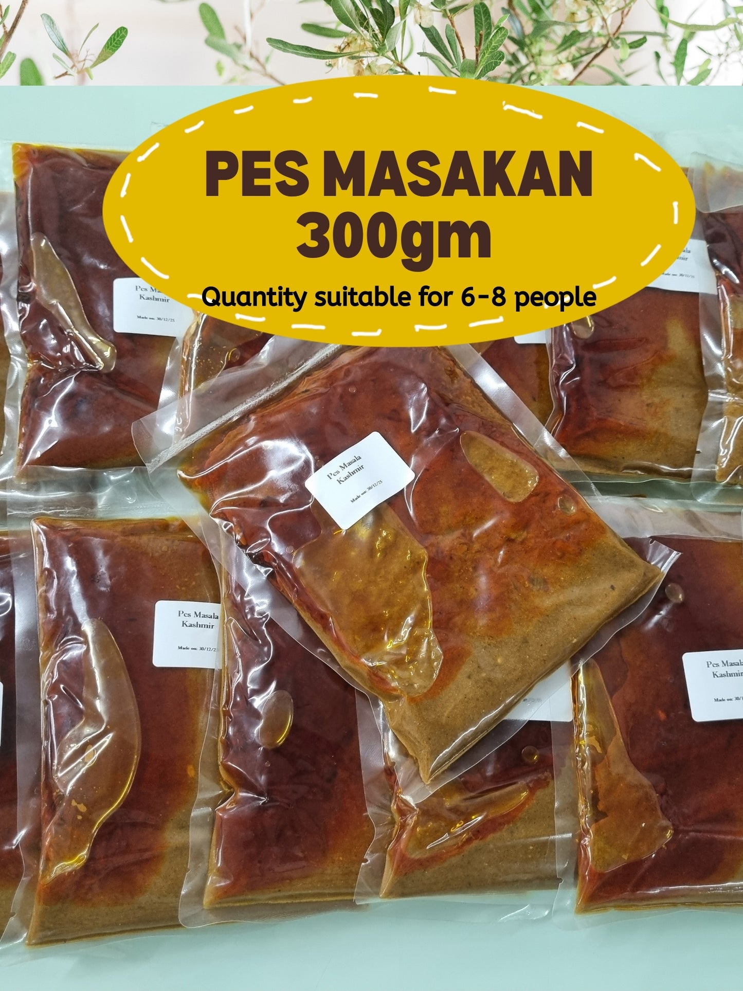 Pes Masakan 300g - Pelbagai Perasa (Masala Kashmir, Rendang & Mee Bandung) Muslim Halal Pek