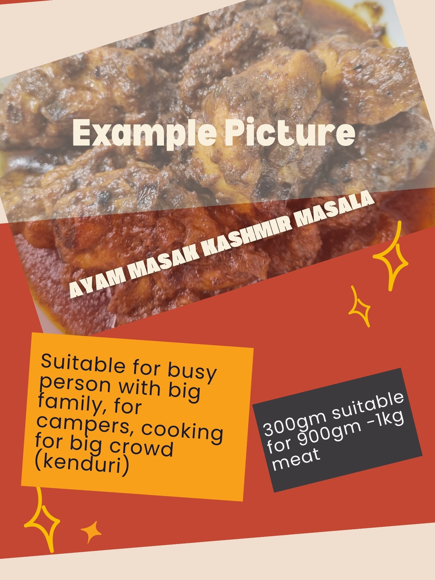 Pes Masakan 300g - Pelbagai Perasa (Masala Kashmir, Rendang & Mee Bandung) Muslim Halal Pek
