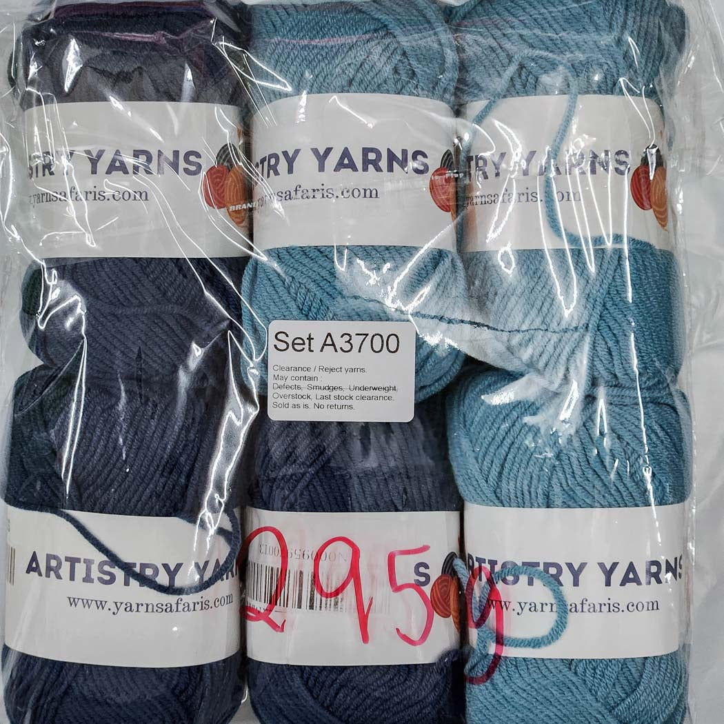 Milk Cotton MC Clearance / Reject Assorted Mixed Yarns (6 balls per pack) Benang Kait