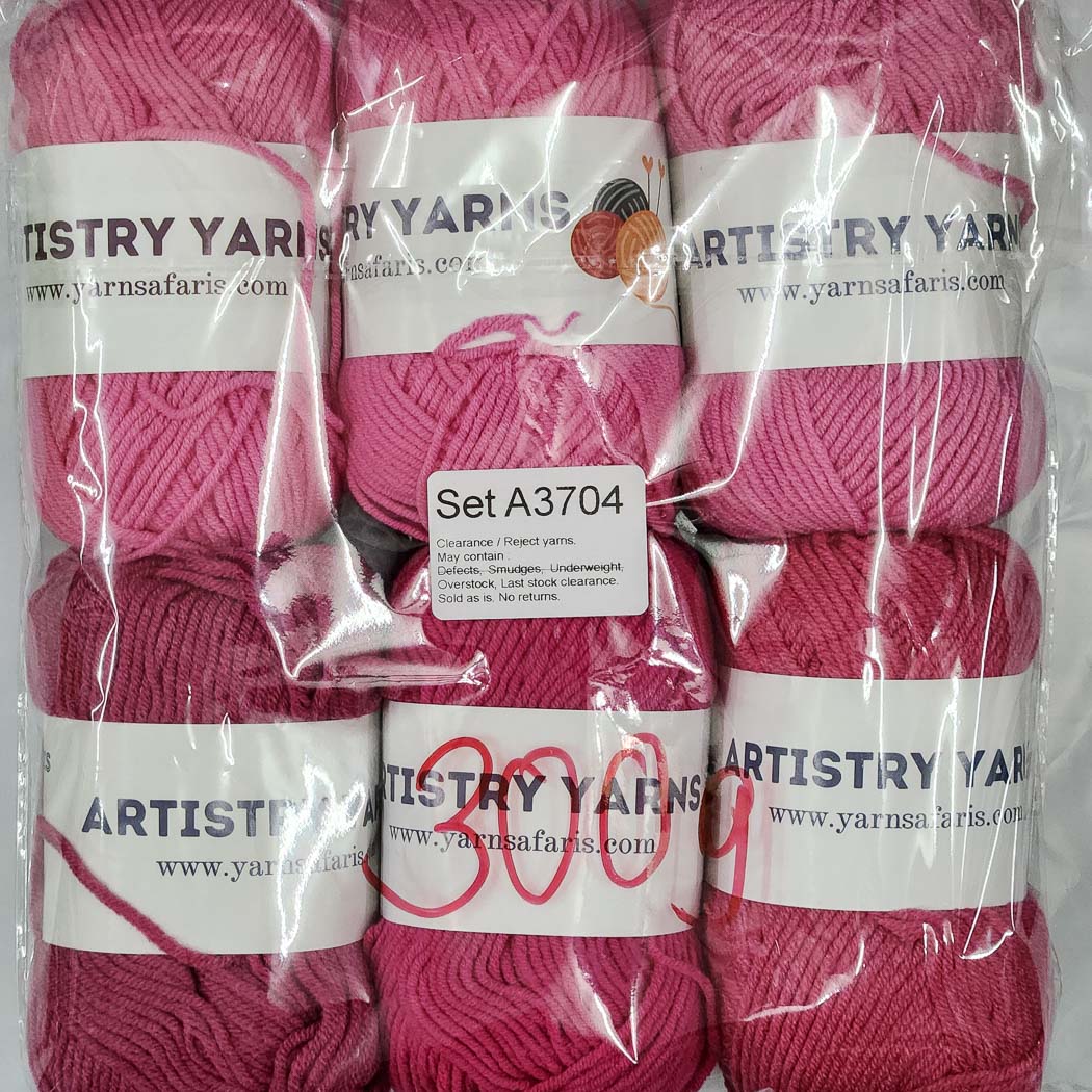 Milk Cotton MC Clearance / Reject Assorted Mixed Yarns (6 balls per pack) Benang Kait