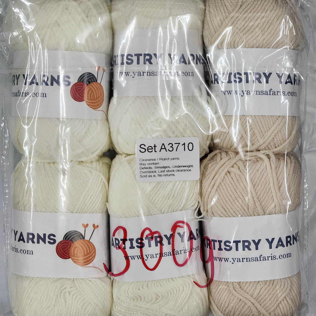 Milk Cotton MC Clearance / Reject Assorted Mixed Yarns (6 balls per pack) Benang Kait