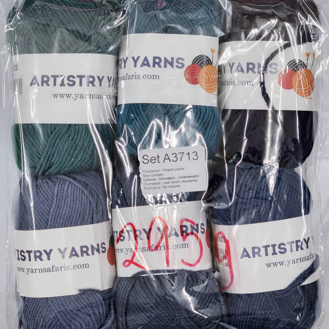 Milk Cotton MC Clearance / Reject Assorted Mixed Yarns (6 balls per pack) Benang Kait