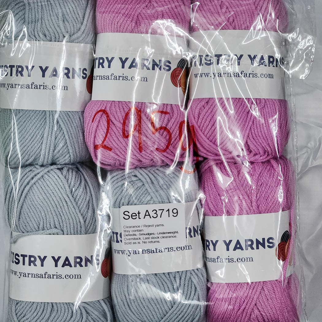 Milk Cotton MC Clearance / Reject Assorted Mixed Yarns (6 balls per pack) Benang Kait