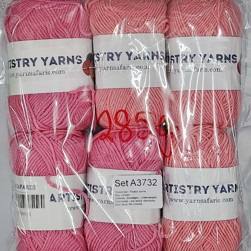 Milk Cotton MC Clearance / Reject Assorted Mixed Yarns (6 balls per pack) Benang Kait