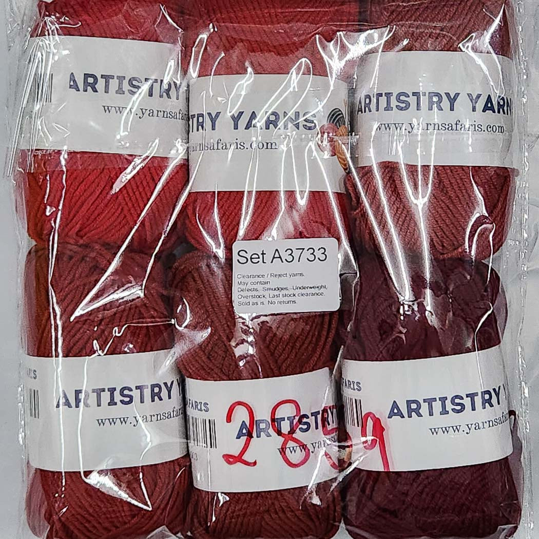 Milk Cotton MC Clearance / Reject Assorted Mixed Yarns (6 balls per pack) Benang Kait