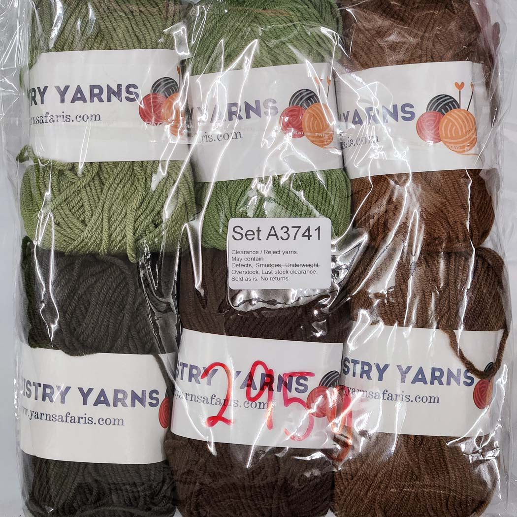 Milk Cotton MC Clearance / Reject Assorted Mixed Yarns (6 balls per pack) Benang Kait