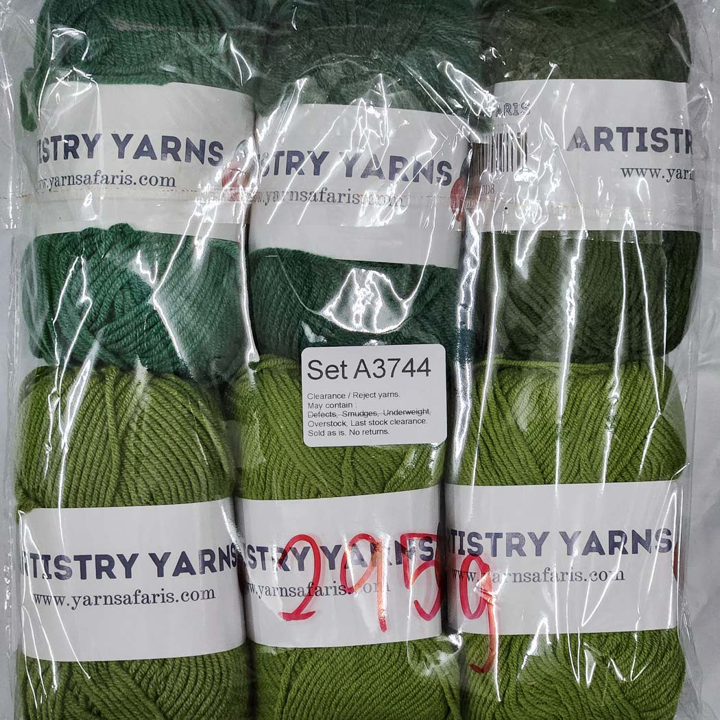 Milk Cotton MC Clearance / Reject Assorted Mixed Yarns (6 balls per pack) Benang Kait