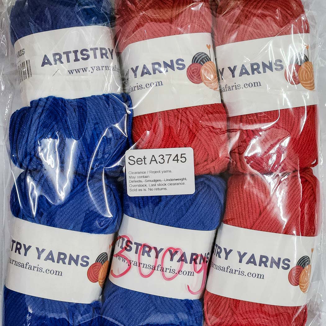 Milk Cotton MC Clearance / Reject Assorted Mixed Yarns (6 balls per pack) Benang Kait Page02