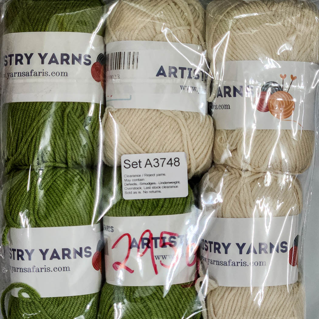 Milk Cotton MC Clearance / Reject Assorted Mixed Yarns (6 balls per pack) Benang Kait Page02