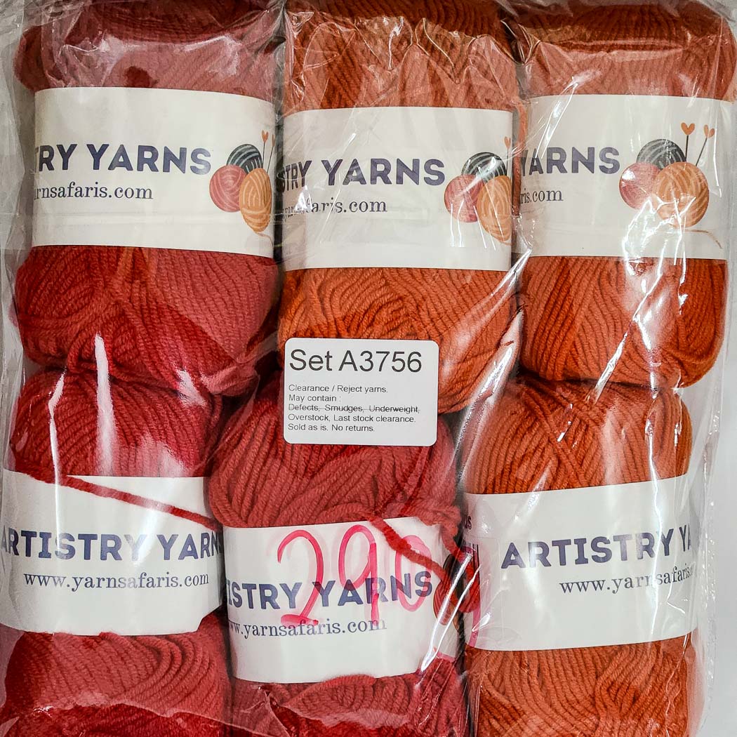 Milk Cotton MC Clearance / Reject Assorted Mixed Yarns (6 balls per pack) Benang Kait Page02