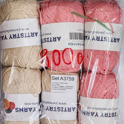 Milk Cotton MC Clearance / Reject Assorted Mixed Yarns (6 balls per pack) Benang Kait Page02