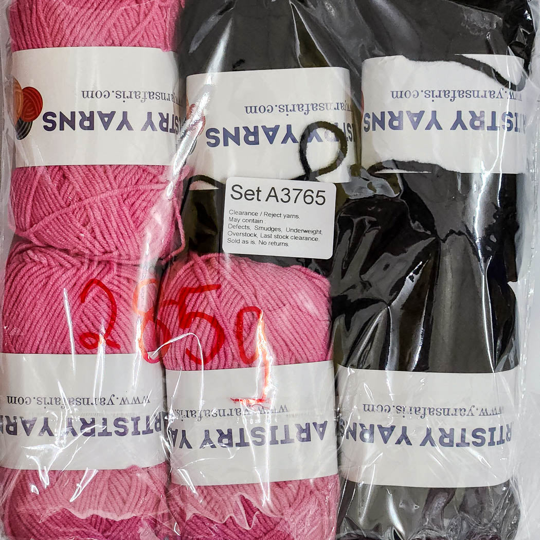 Milk Cotton MC Clearance / Reject Assorted Mixed Yarns (6 balls per pack) Benang Kait Page02