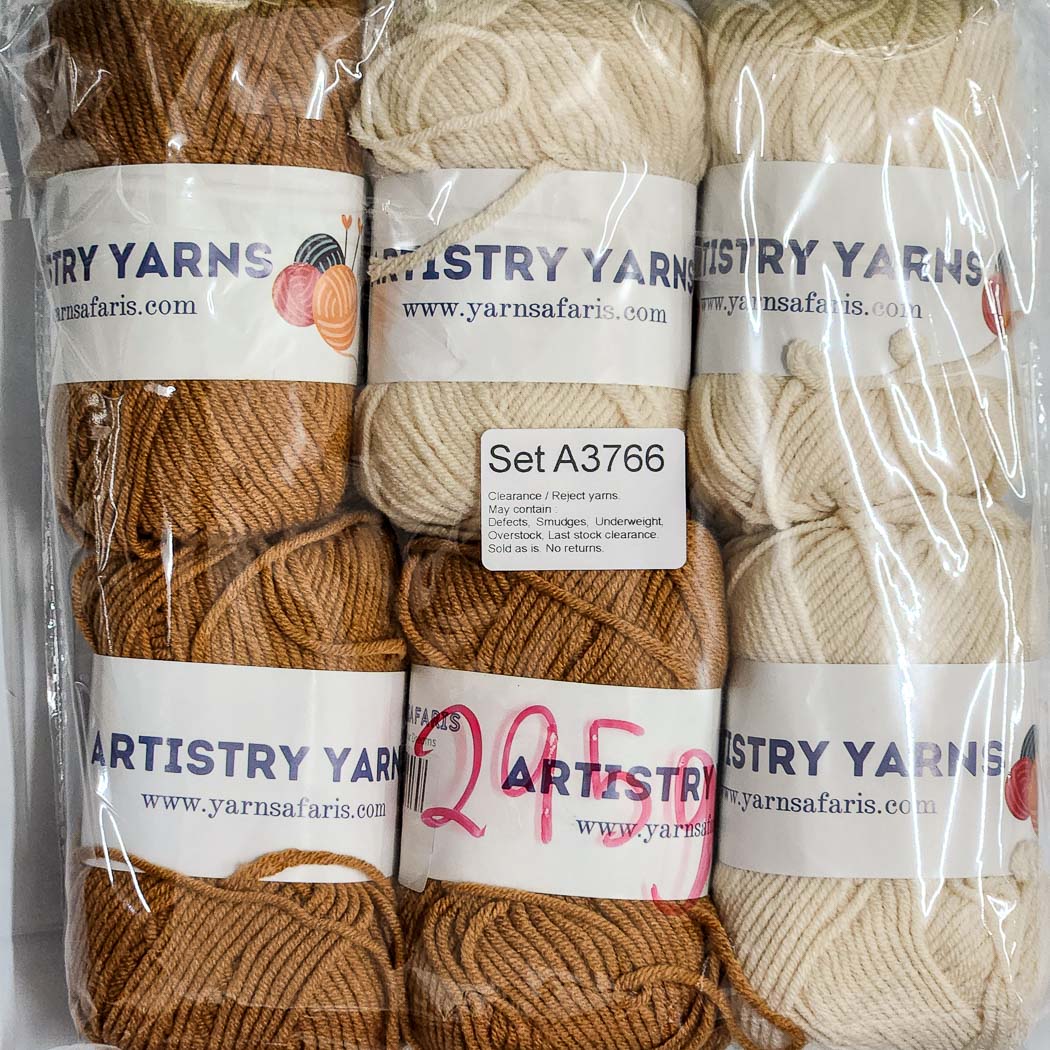 Milk Cotton MC Clearance / Reject Assorted Mixed Yarns (6 balls per pack) Benang Kait Page02